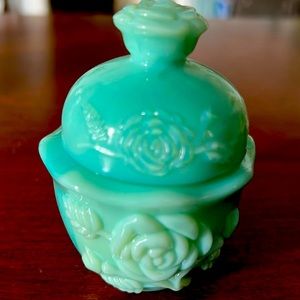 Vintage Avon Glass, Blue Field Flowers